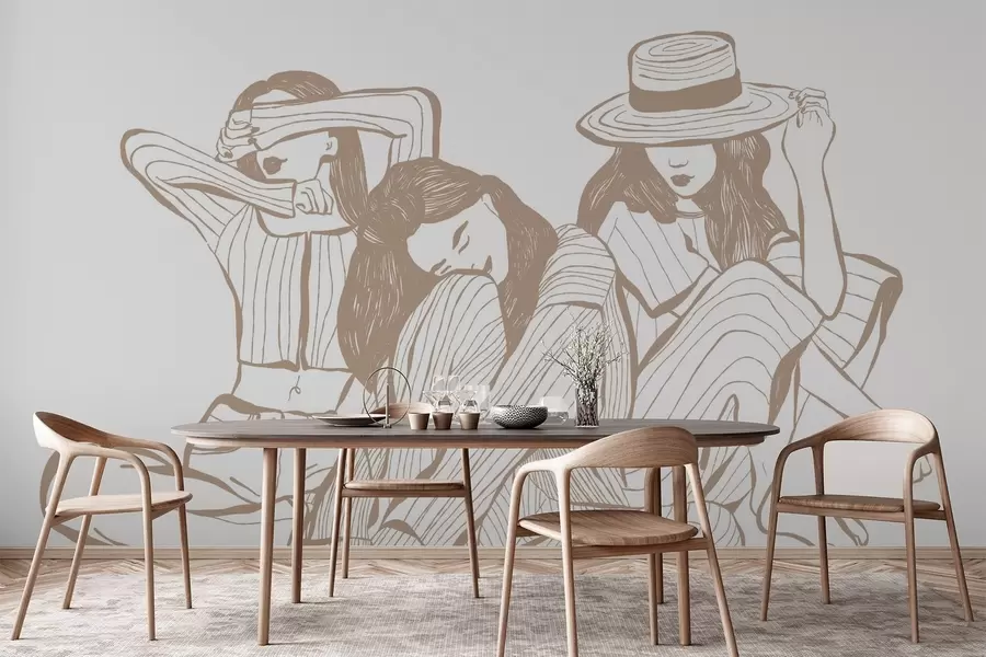 Fototapetes Meitenes toņos bēšs w04384v2