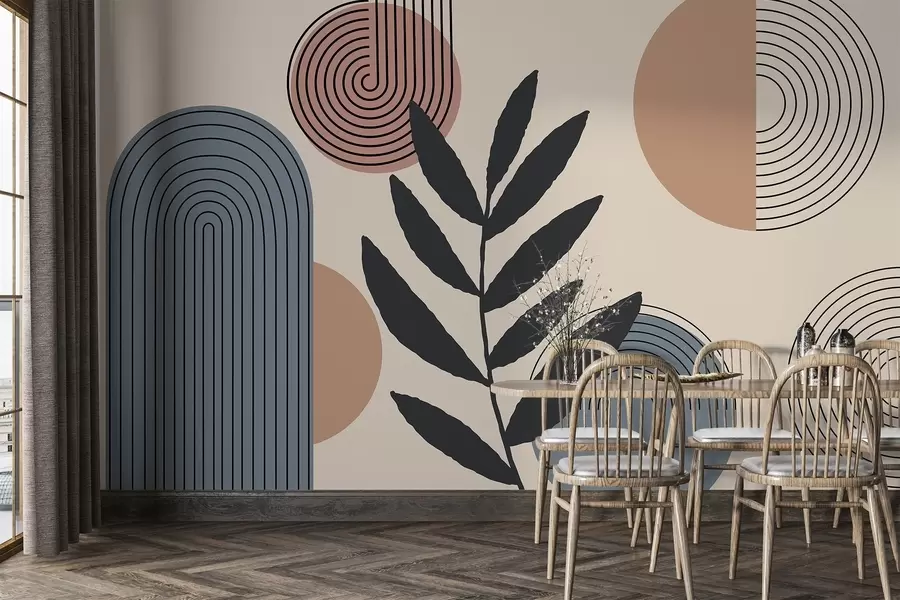 Fototapetes Ģeometriskās lapas w04385