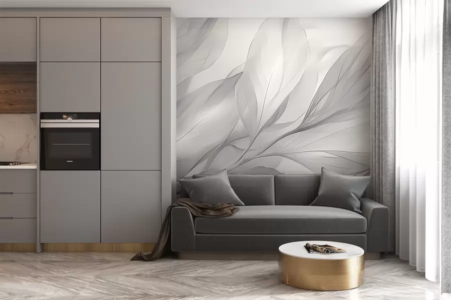 Fototapetes Caurspīdīgas lapas w04376