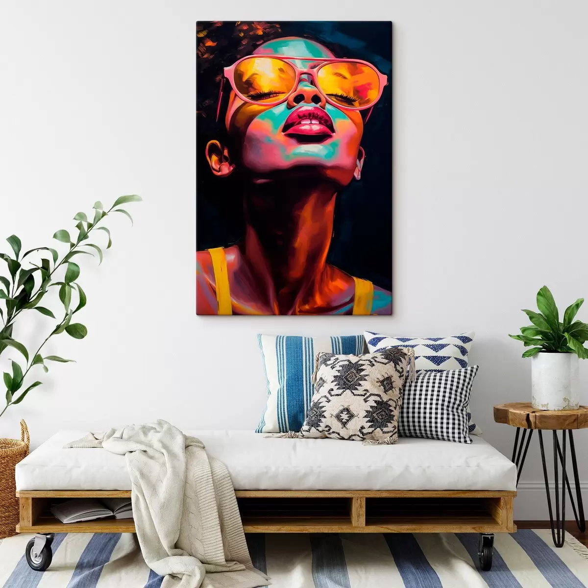 Glezna Sieviete ar dzeltenām brillēm s45311