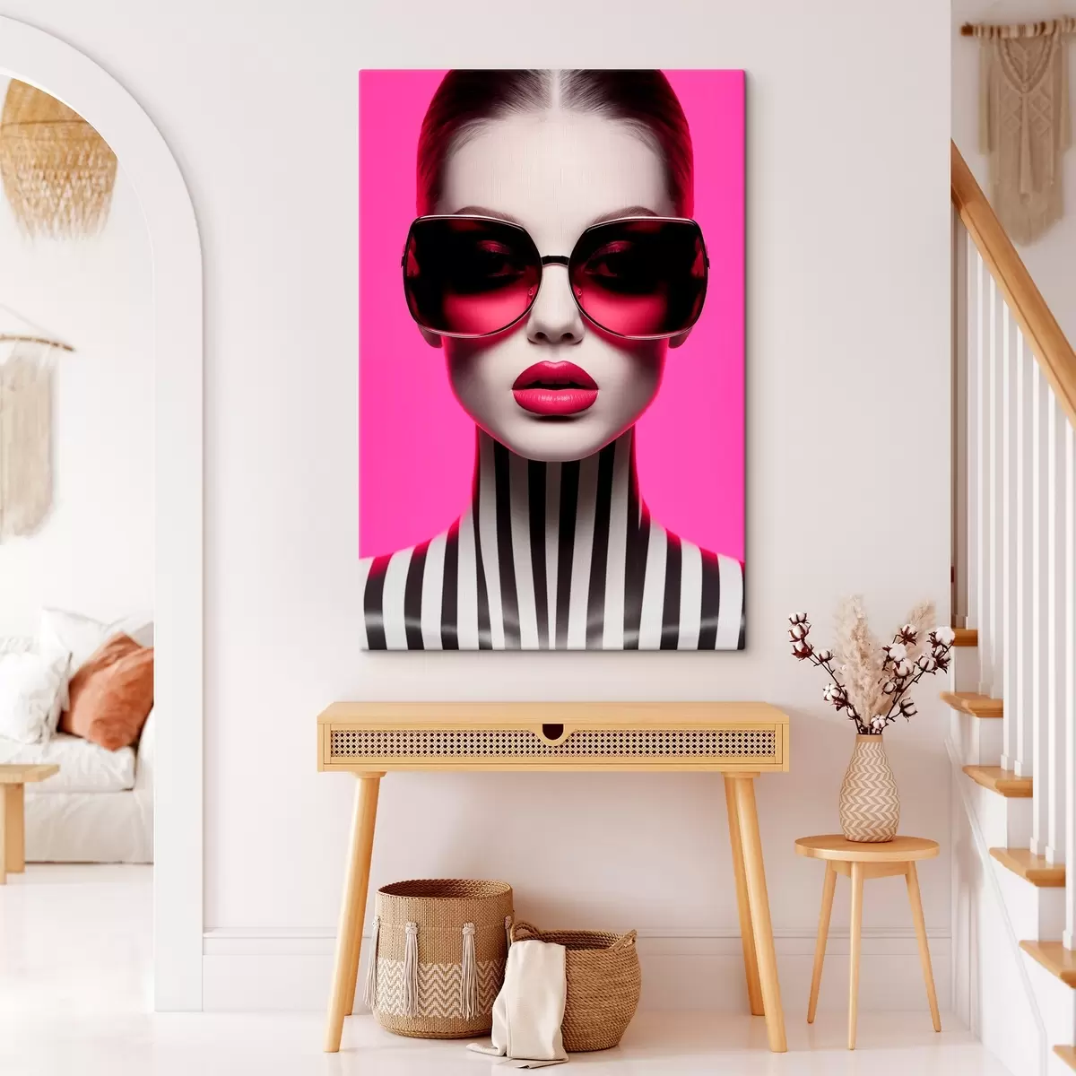 Glezna Sieviete ar lielām brillēm s45316