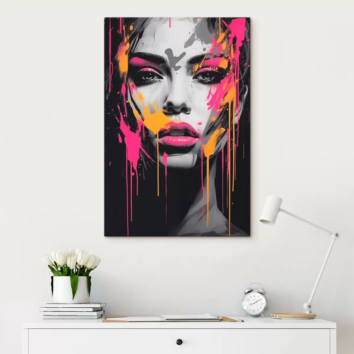 Glezna Sievietes portrets ar krāsām s45318