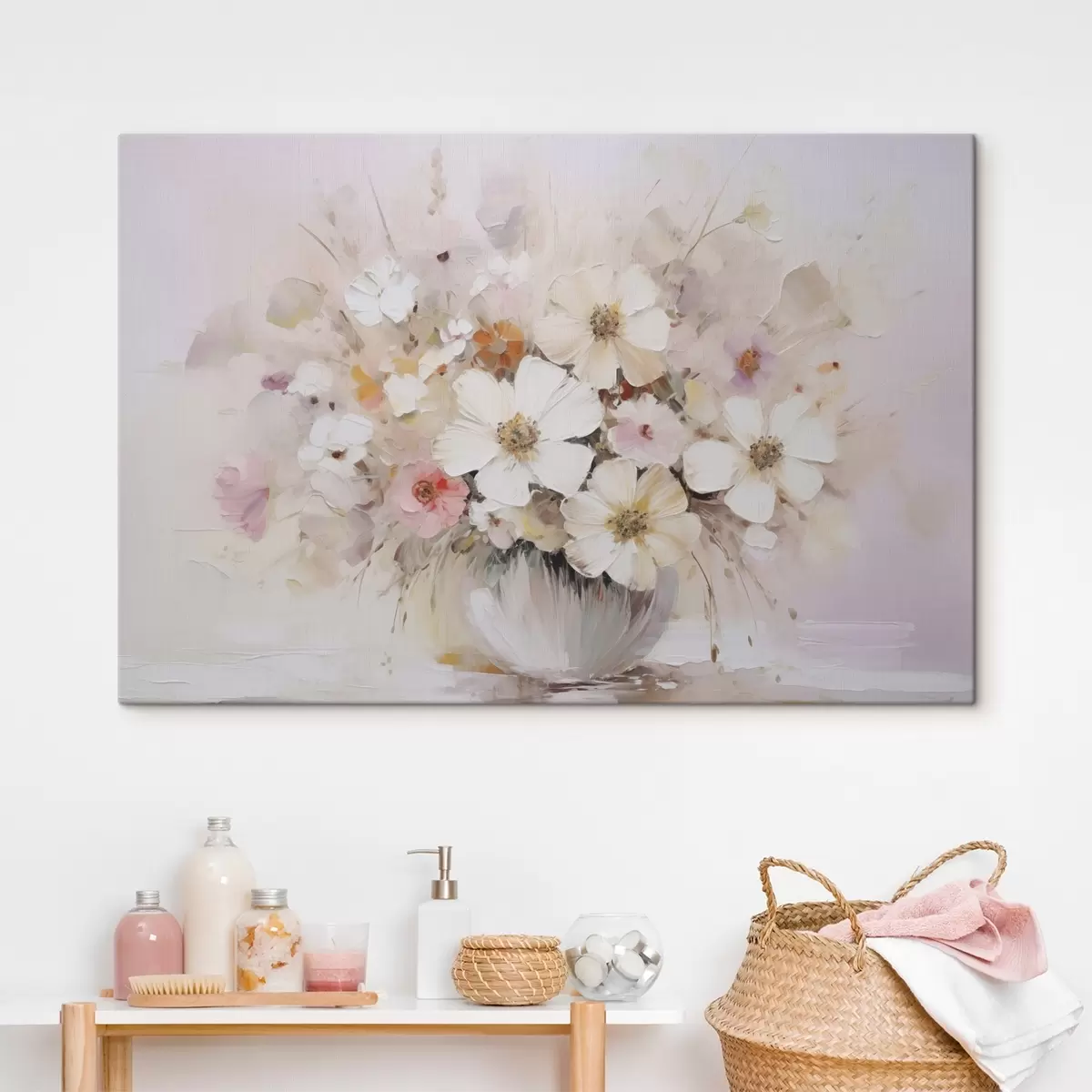 Glezna Delikāts pušķis glezniecības imitācija s45347