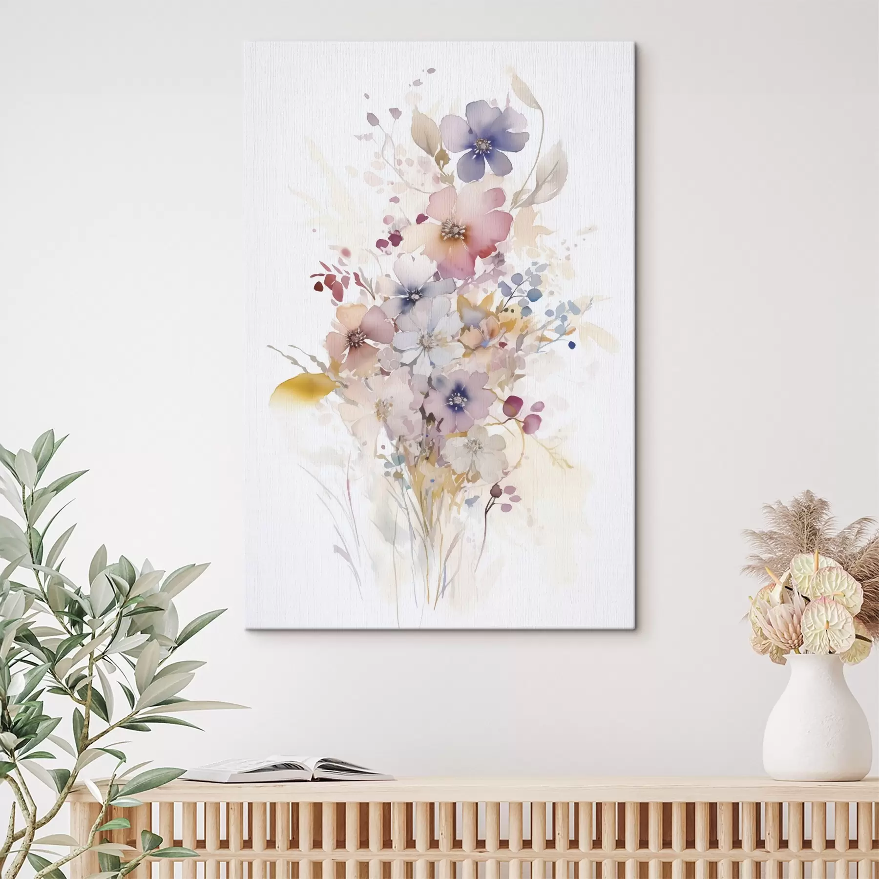 Glezna Ziedi imitācija akvarelis s45353