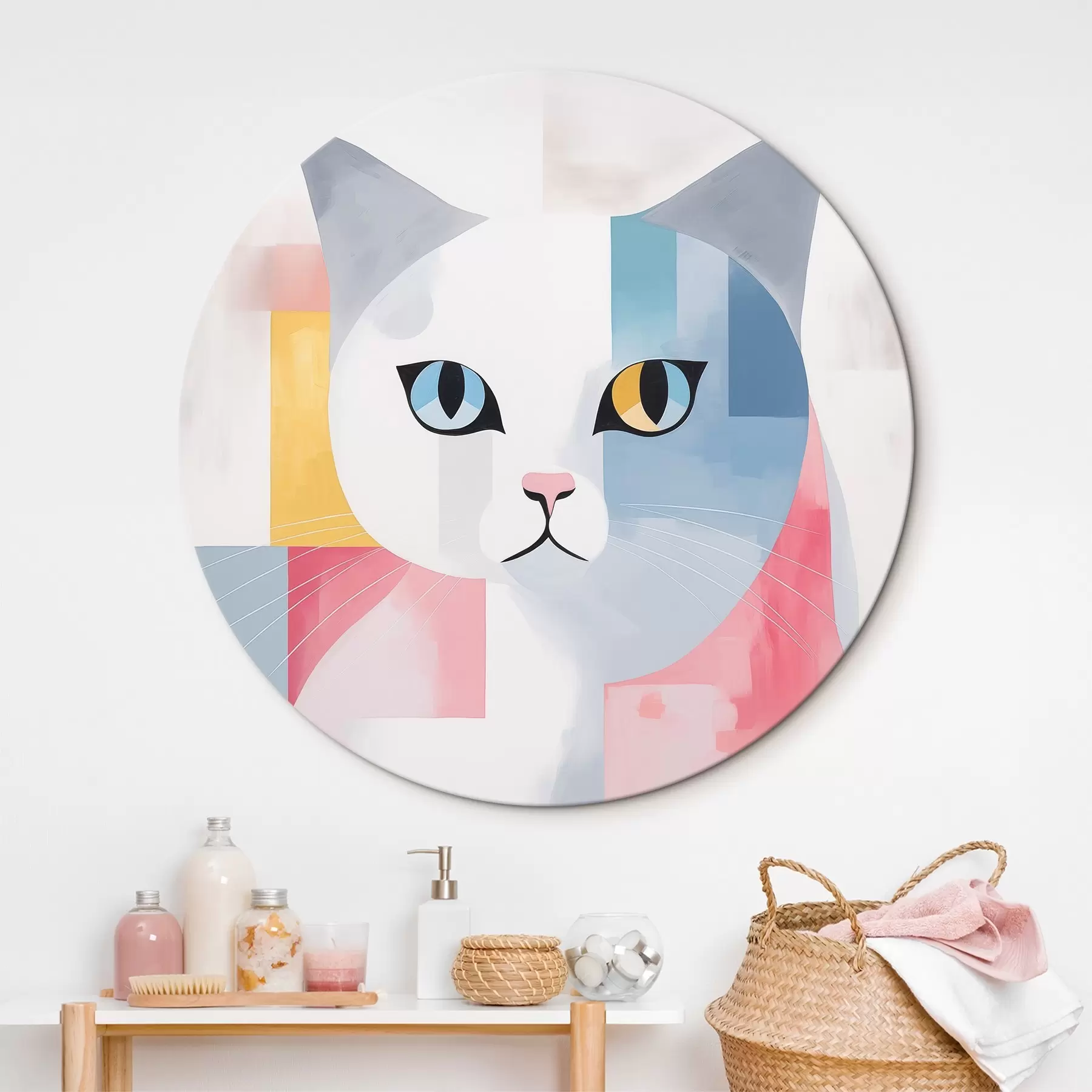 Glezna Kaķa abstrakts portrets r45358