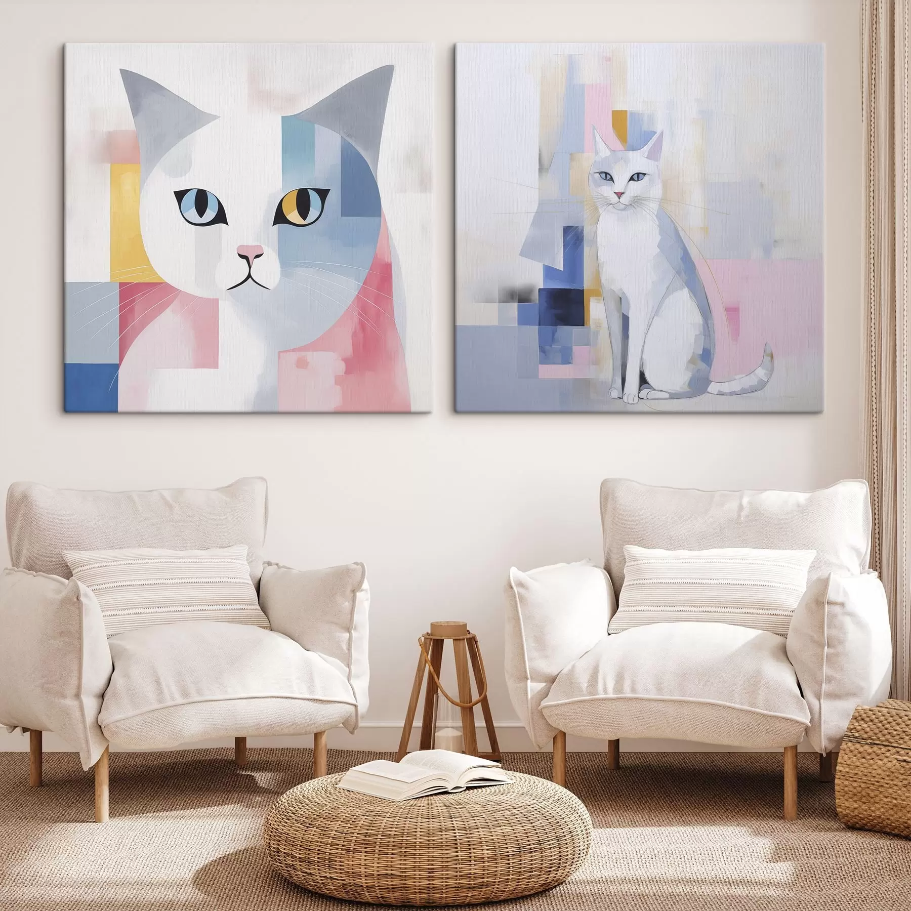 Glezna Abstrakts kaķis m00592