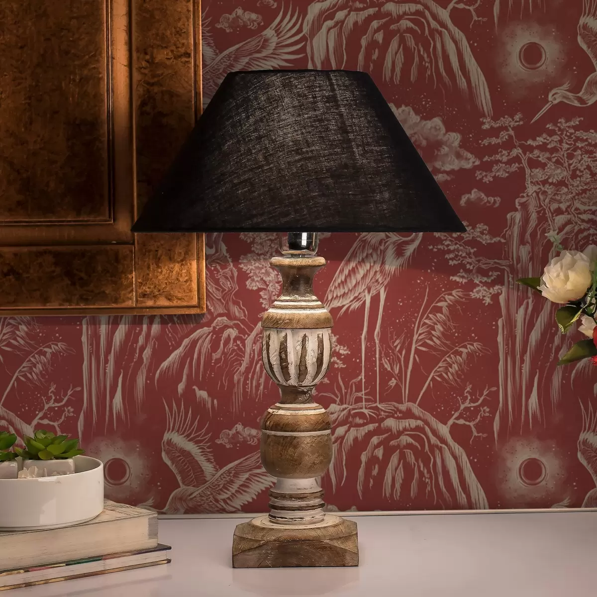 Tapetes Čaples, kalni un mākoņi japāņu gravīras stilā a00458