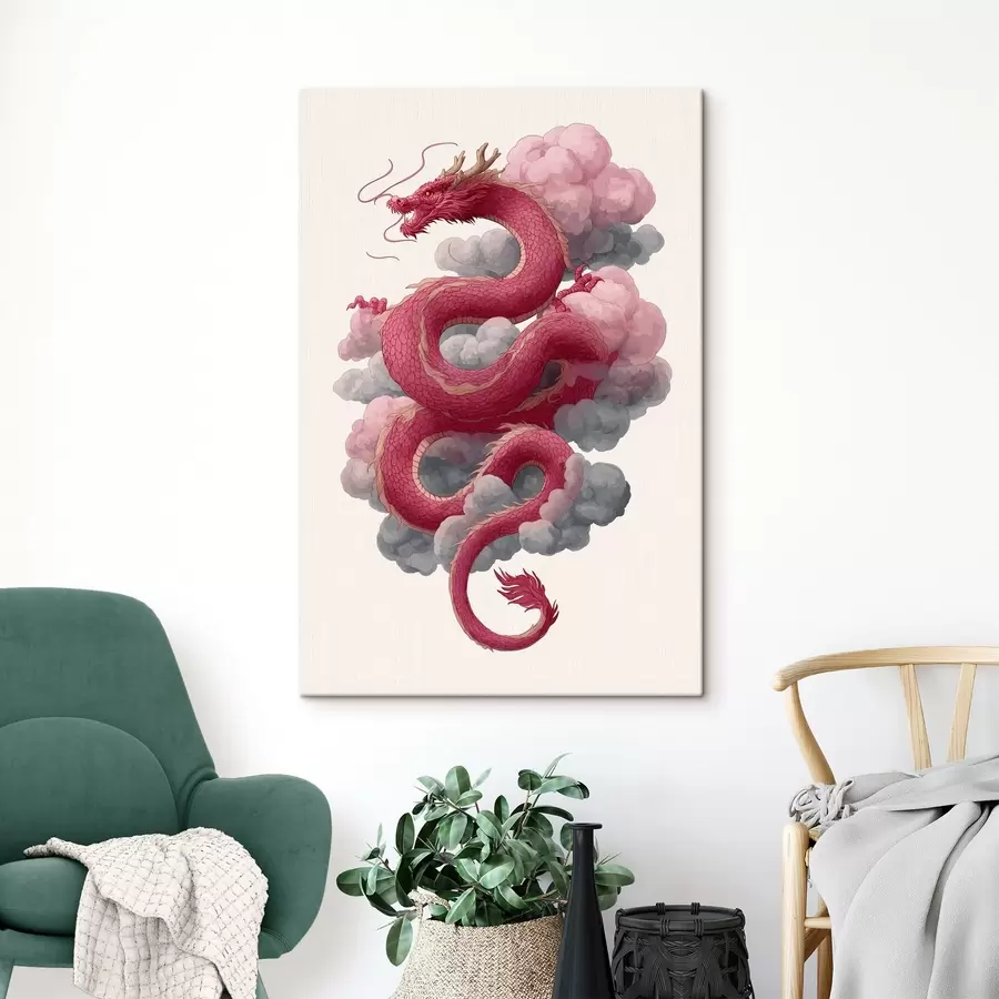 Glezna Pūķis ķīniešu stilā s45412