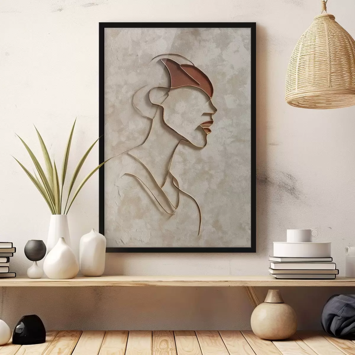 Plakāts Abstraktā sievietes seja f45395