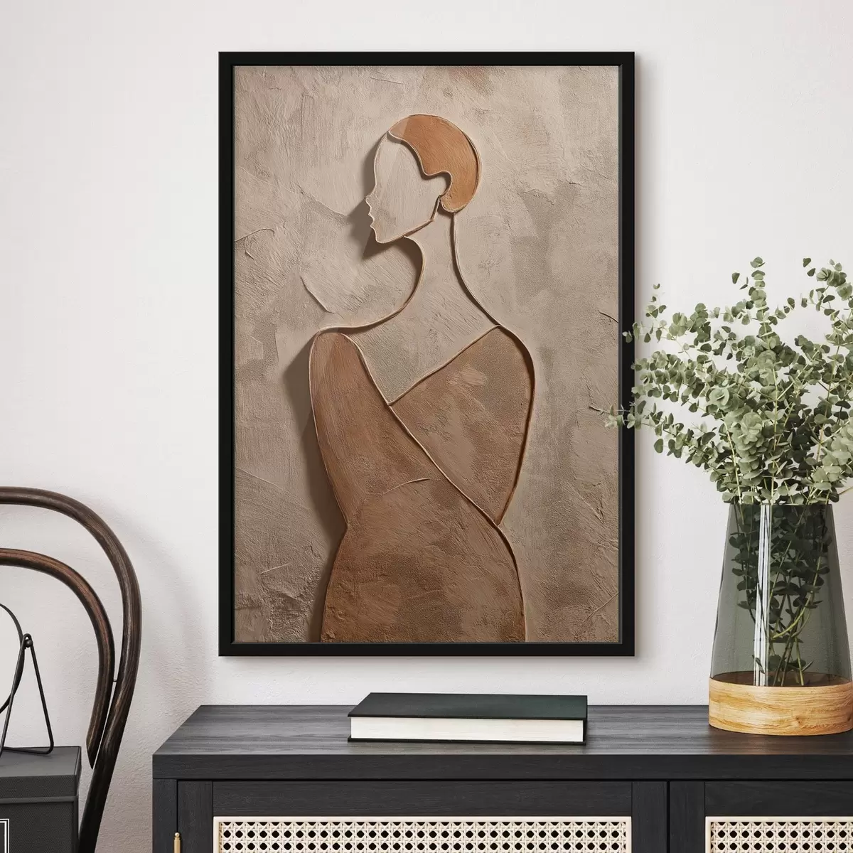 Plakāts Abstraktā sievietes seja f45396