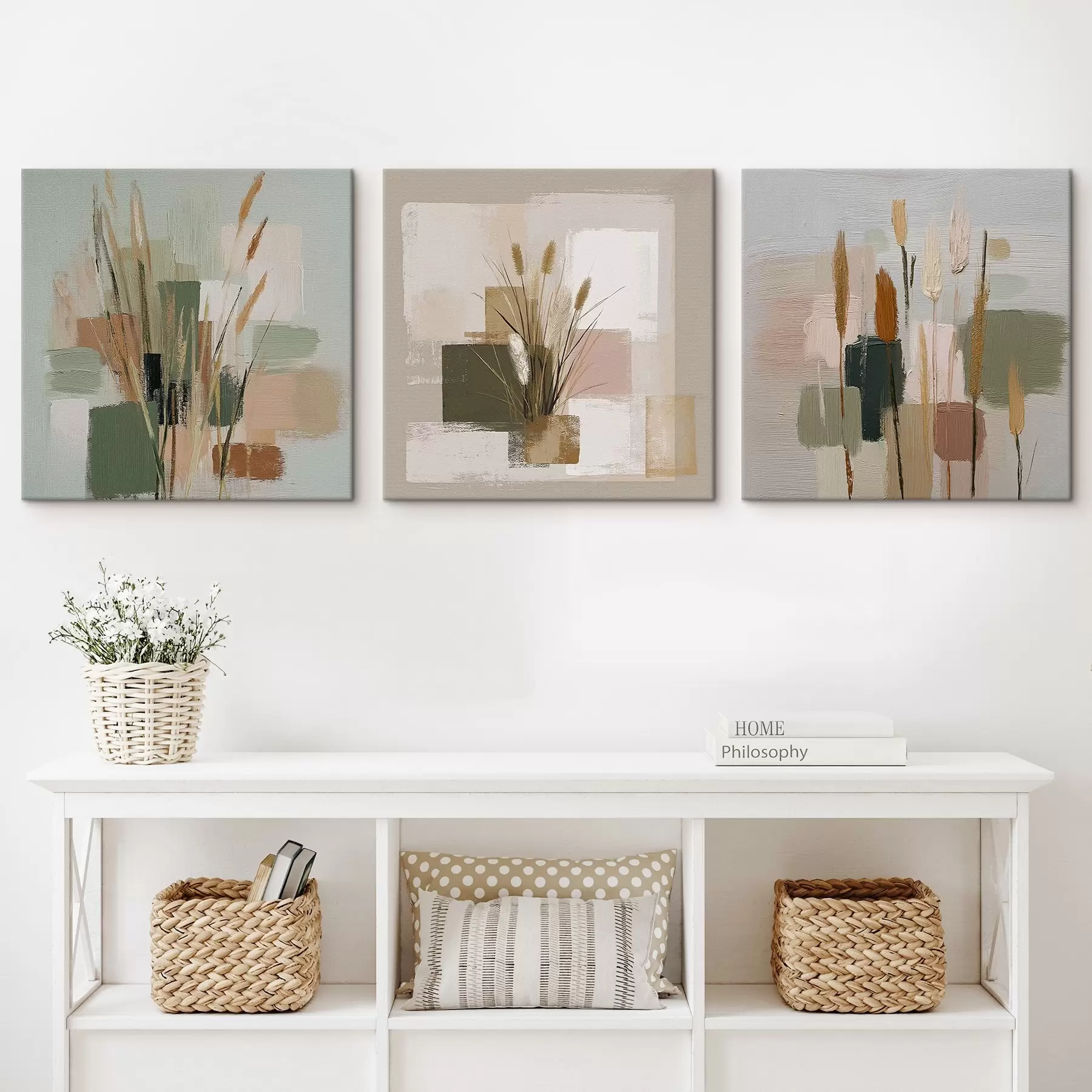 Glezna Ziedu kompozīcija un maigi triepieni ar otu m00594