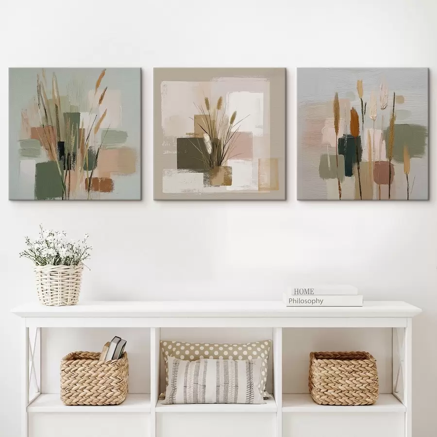 Glezna Ziedu kompozīcija un maigi triepieni ar otu m00594