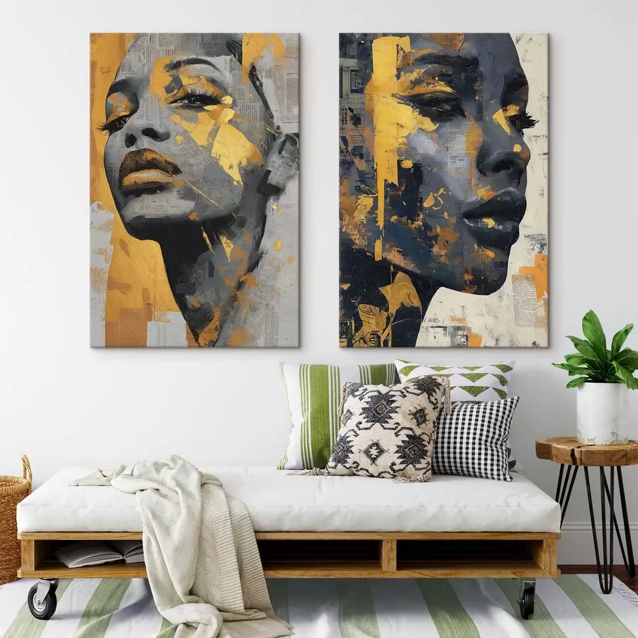 Glezna Abstrakta sievietes seja m00603