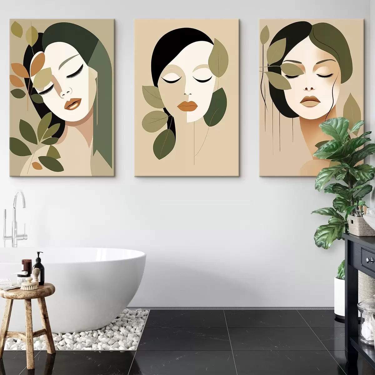 Glezna Meiteņu sejas m00605