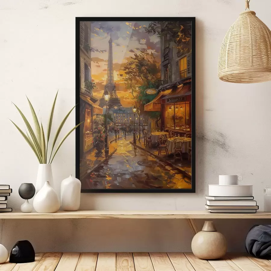 Fototapetes Ielas Parīzē, eļļas glezna efekts f45340
