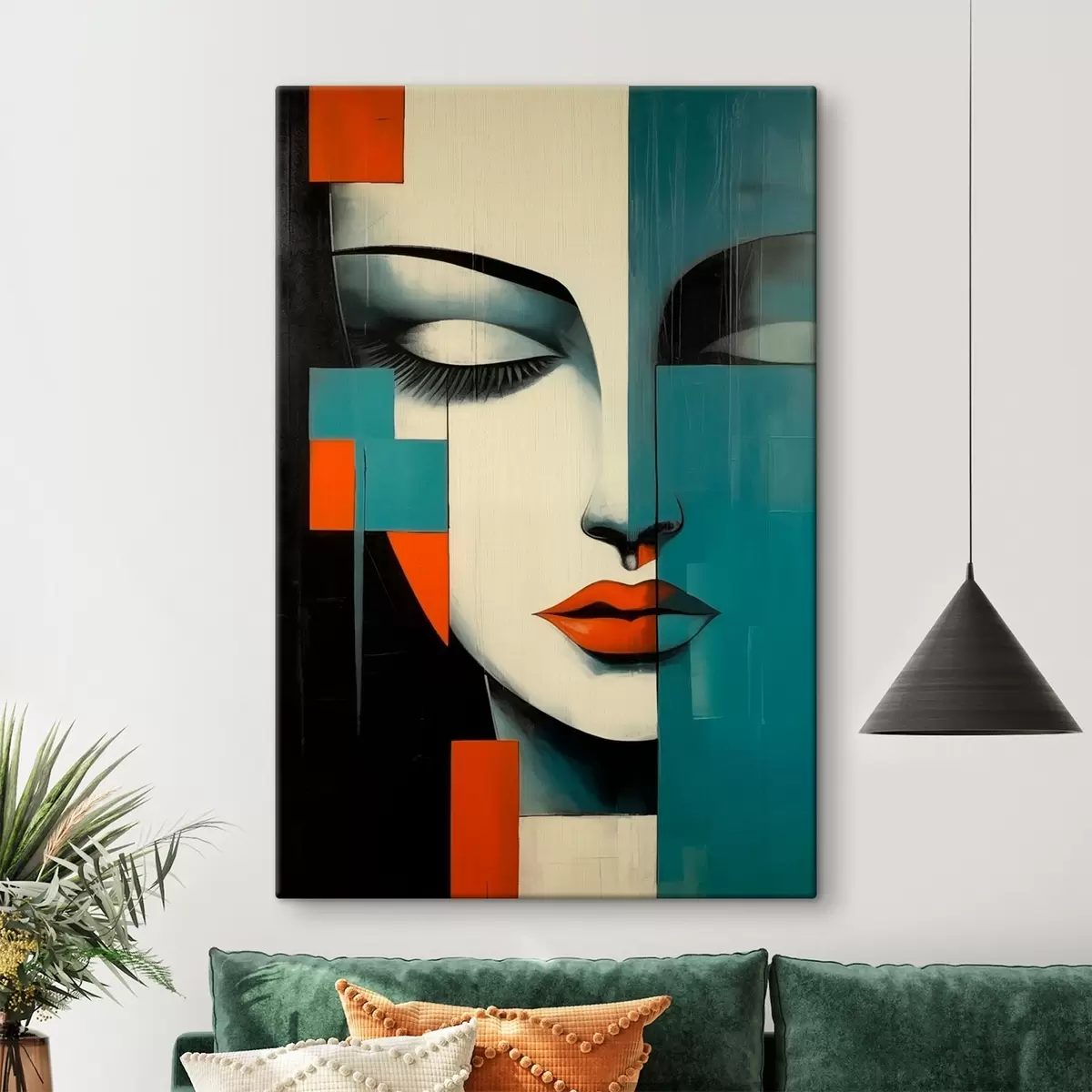 Glezna Abstrakts sievietes portrets s45438