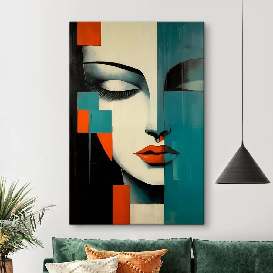 Glezna Abstrakts sievietes portrets s45438