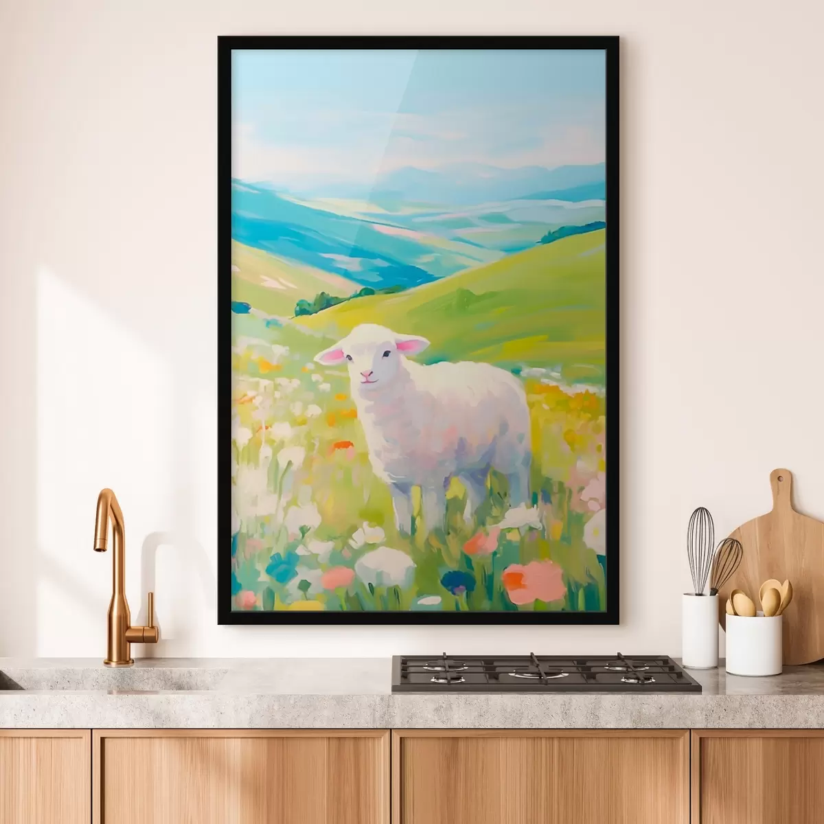 Plakāts Jērs ziedu laukā f45426