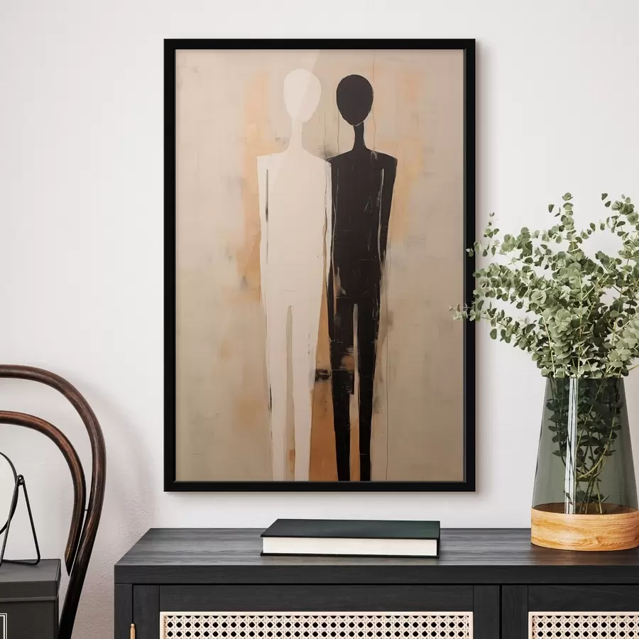 Fototapetes Divu figūru siluets f45430