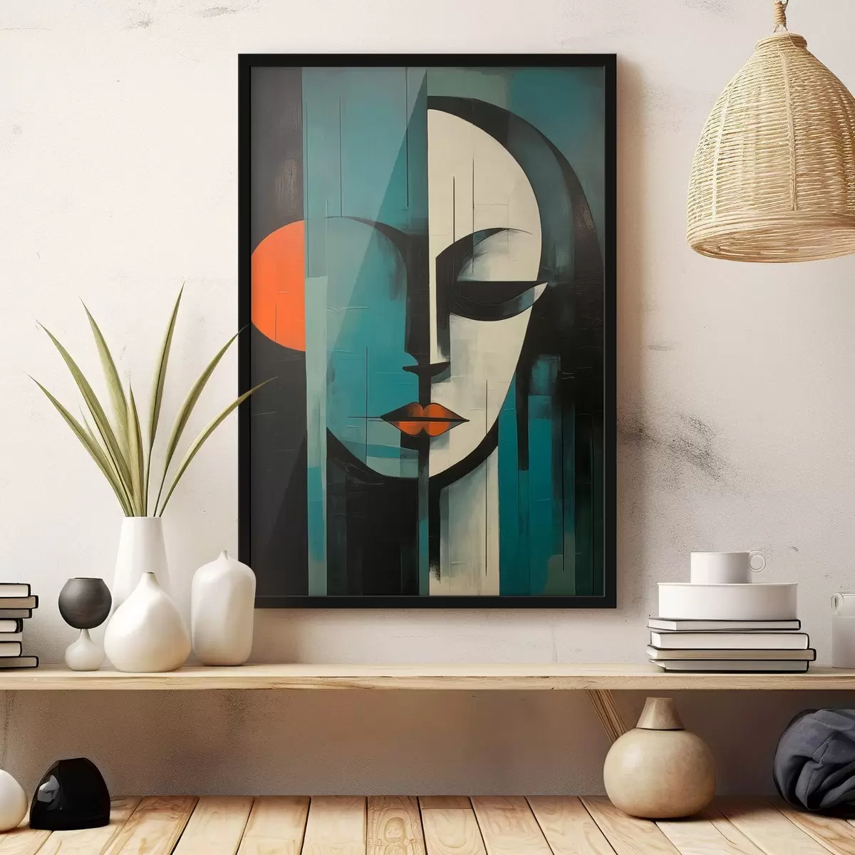 Plakāts Abstrakts sievietes portrets f45437