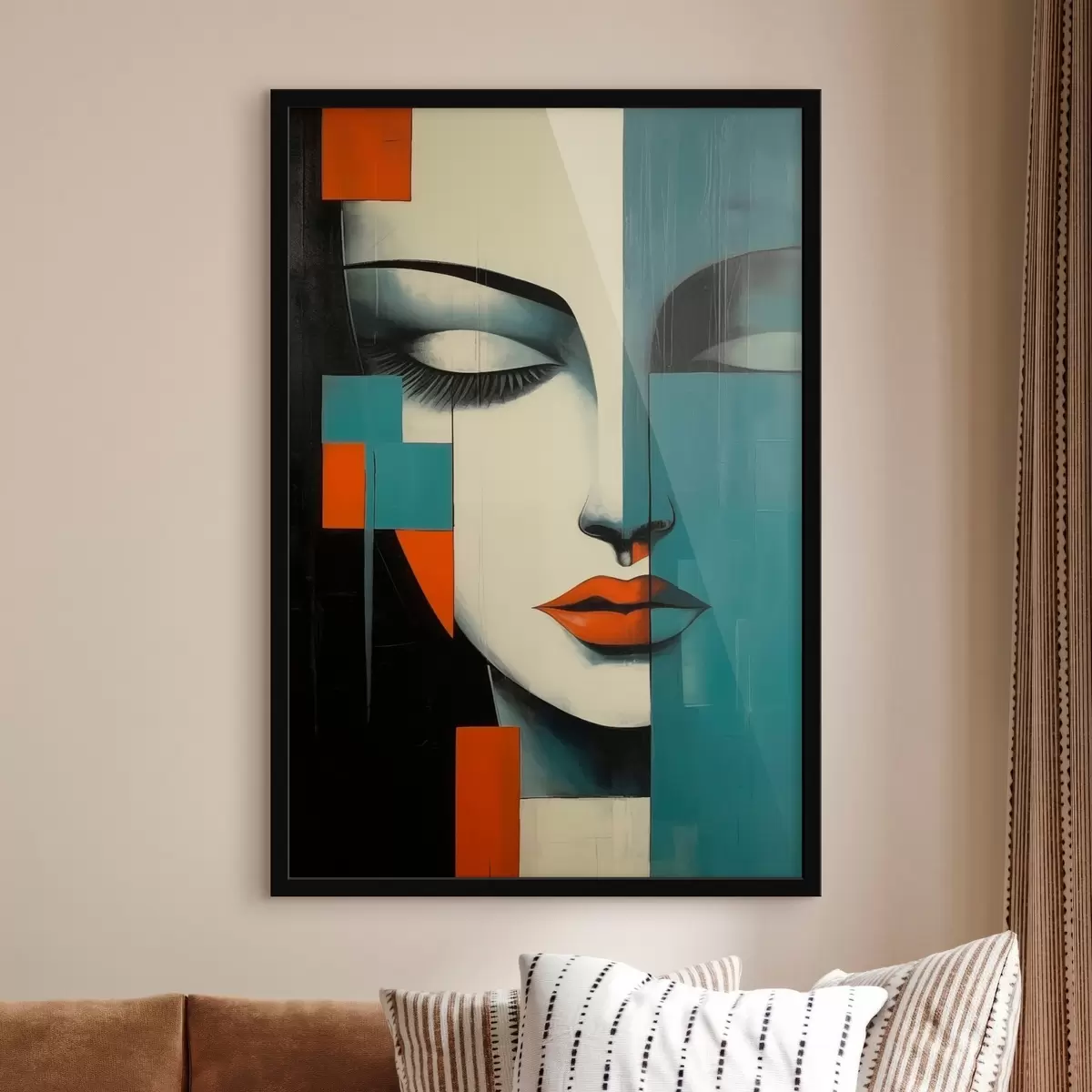 Plakāts Abstrakts sievietes portrets f45438