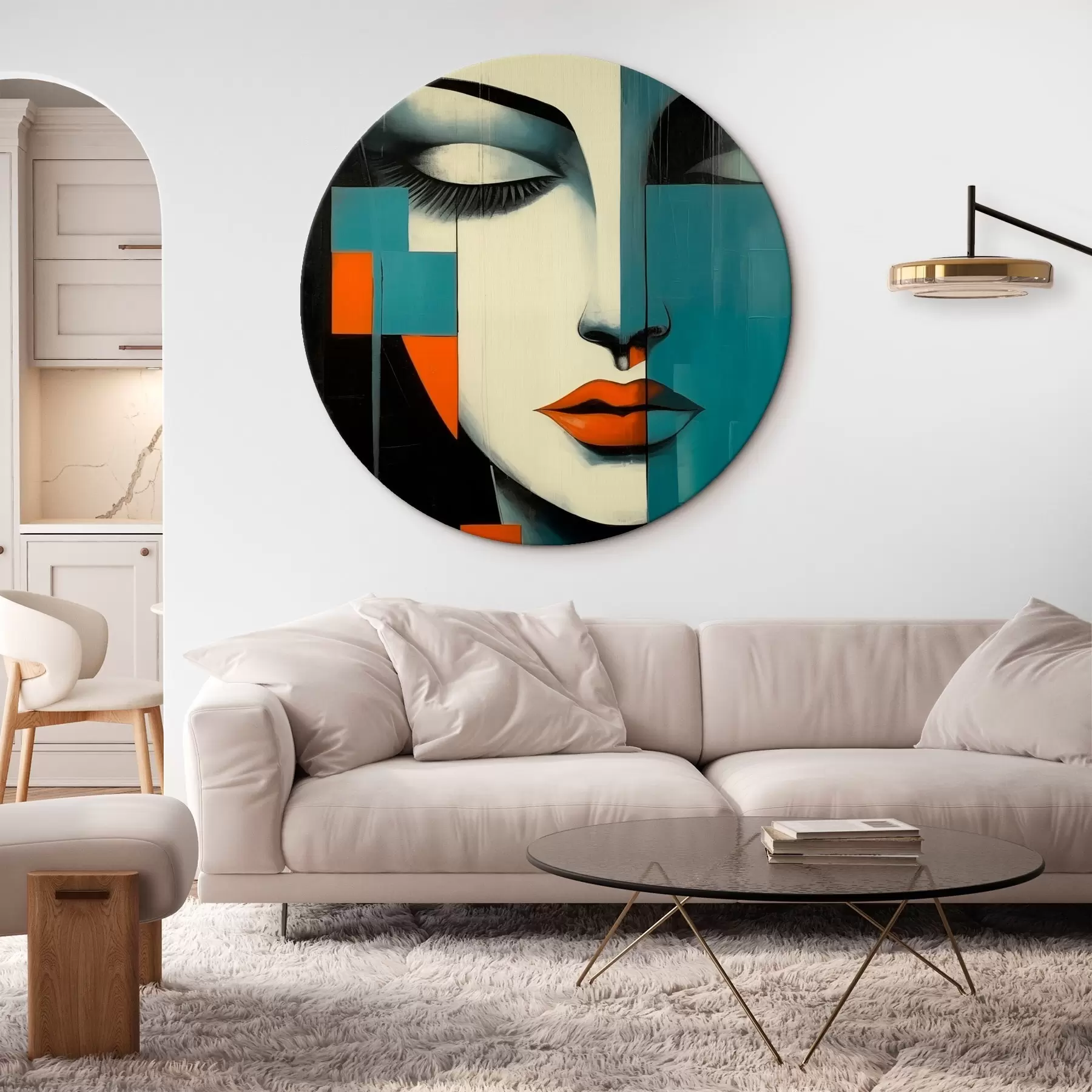 Glezna Abstrakts sievietes portrets r45438