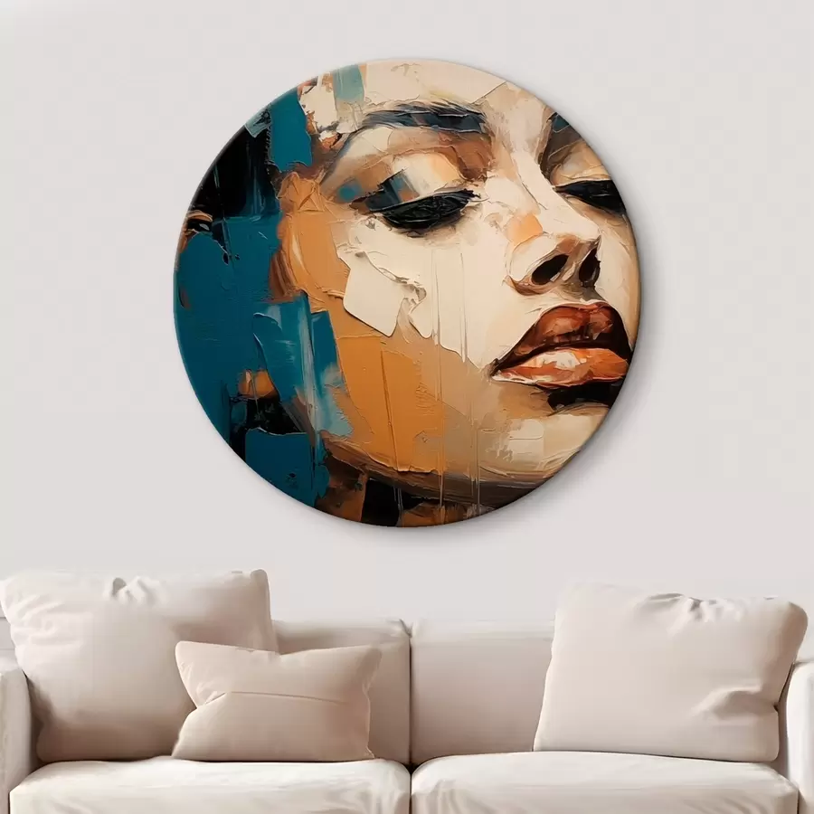 Glezna Sievietes portrets ar aizvērtām acīm r45439