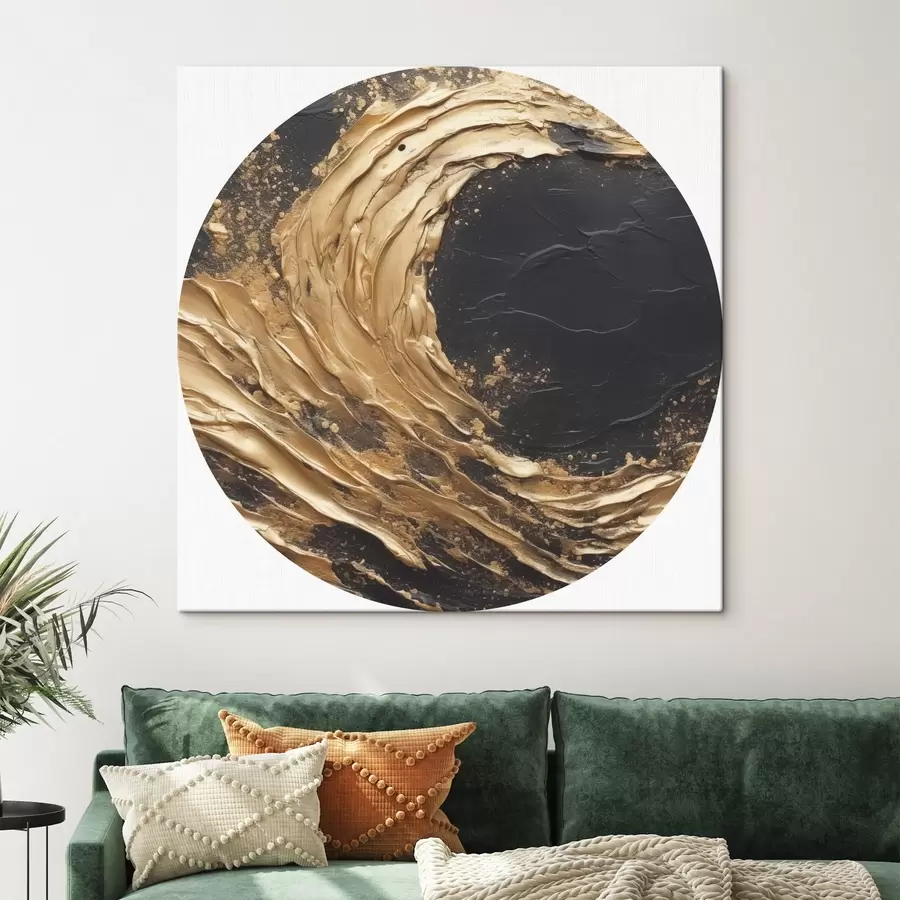 Glezna Abstraktais vilnis oranžos toņos r45441