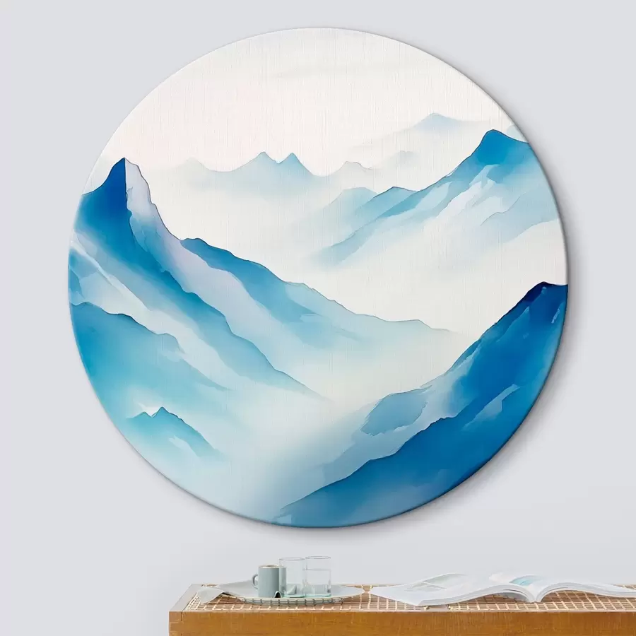 Glezna Kalnu grēdas miglas ģeometrijā r45445