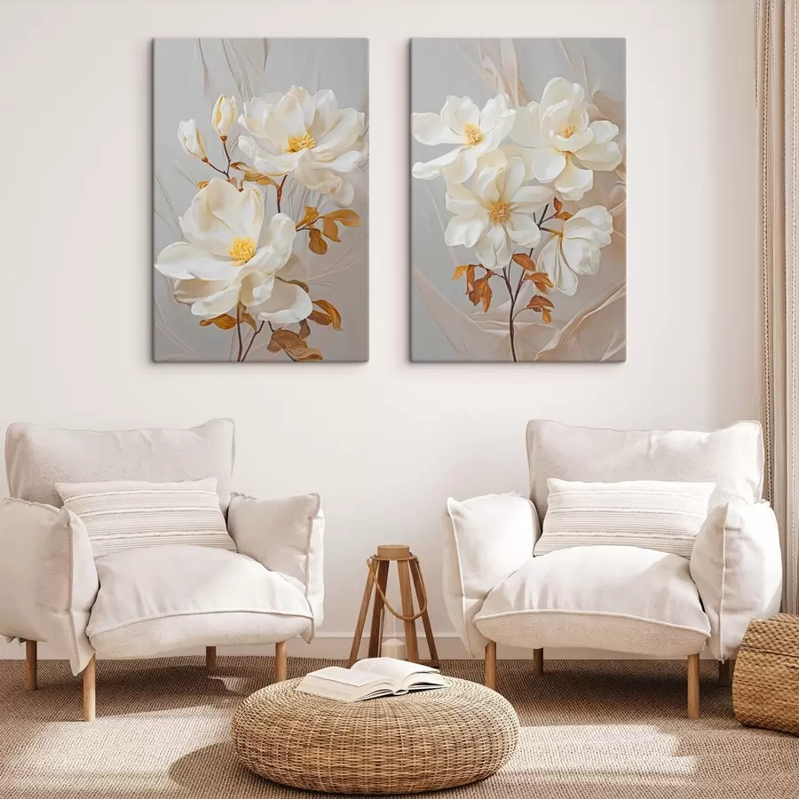 Glezna Smalki abstrakti ziedi m00611