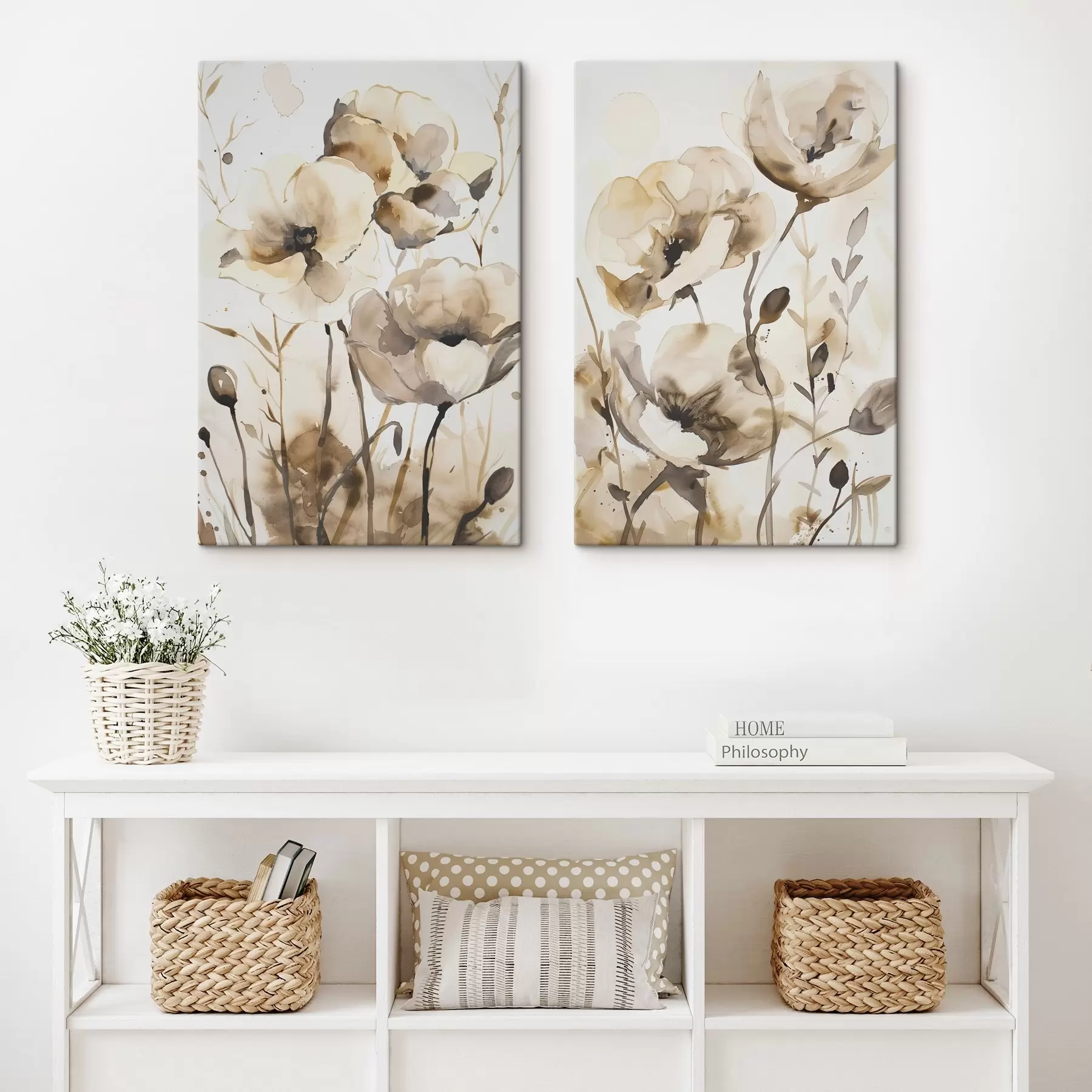 Glezna Ziedi akvareļu stilā m00612