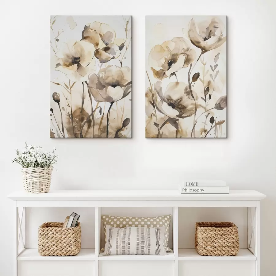 Glezna Ziedi akvareļu stilā m00612