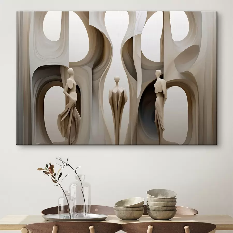 Glezna Abstrakcija ar siluetiem s45371