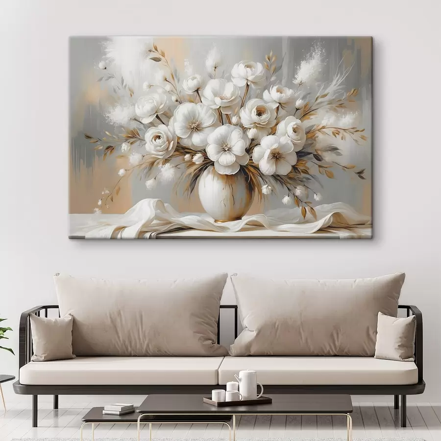 Glezna Smalks ziedu pušķis vāzē s45375