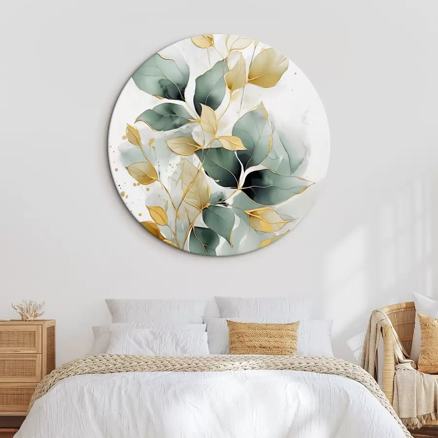 Glezna Abstrakts zars ar lapām r45366