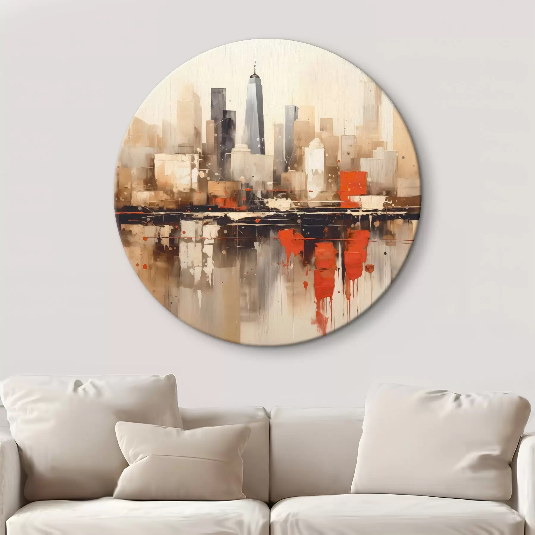 Glezna Abstraktā pilsētas ainava r45368