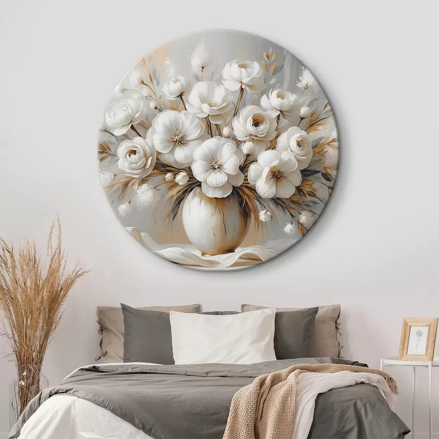 Glezna Smalks ziedu pušķis vāzē r45375