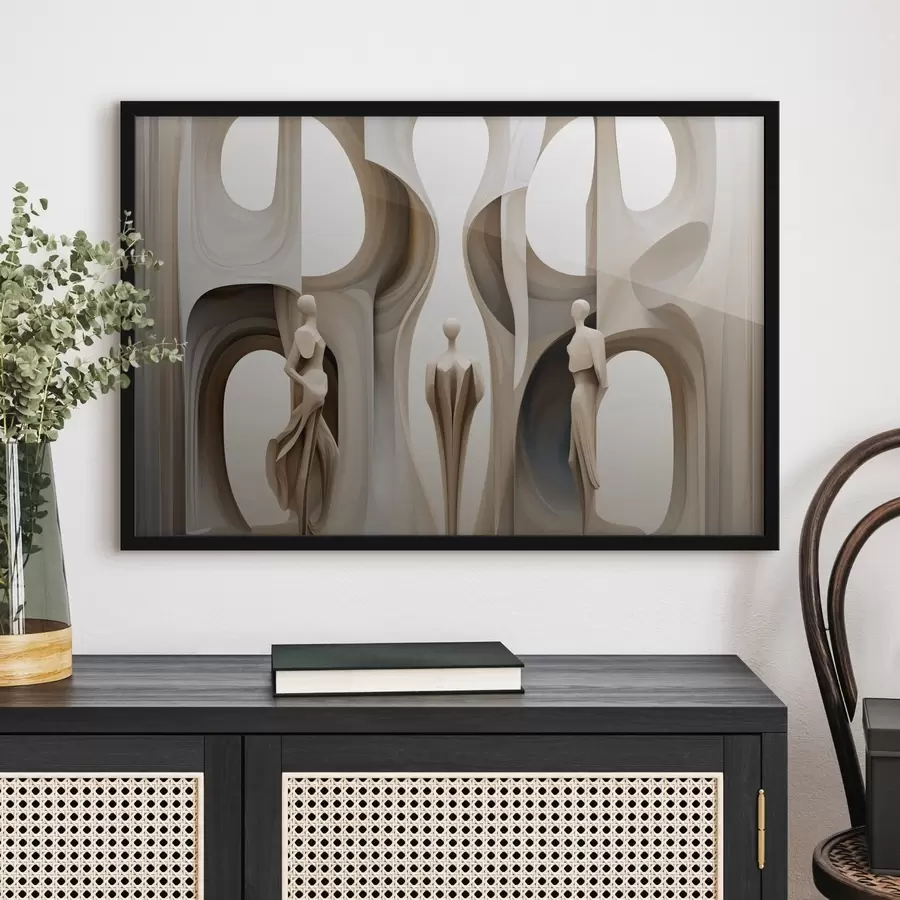 Fototapetes Abstrakcija ar siluetiem f45371