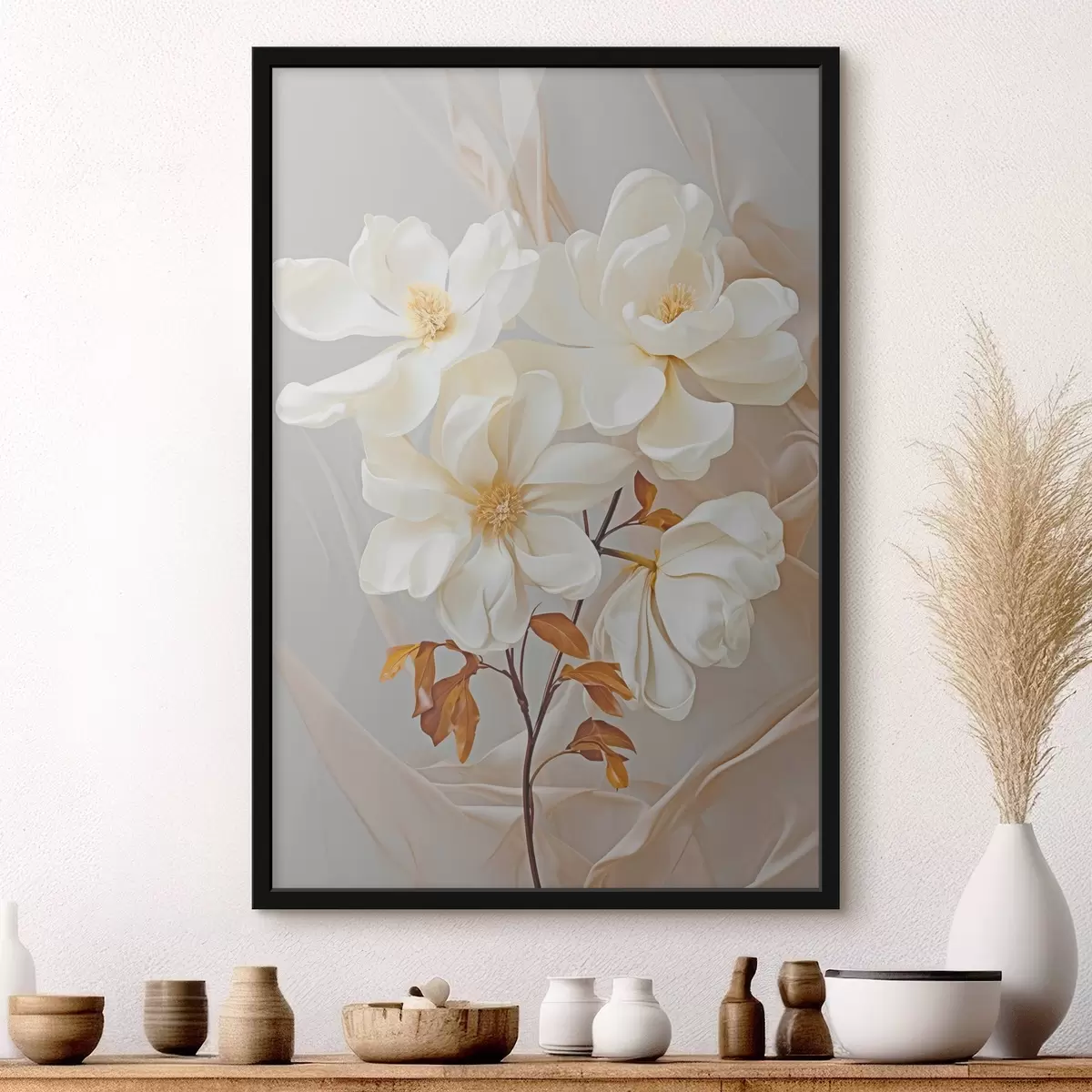 Plakāts Smalki abstrakti ziedi f45378