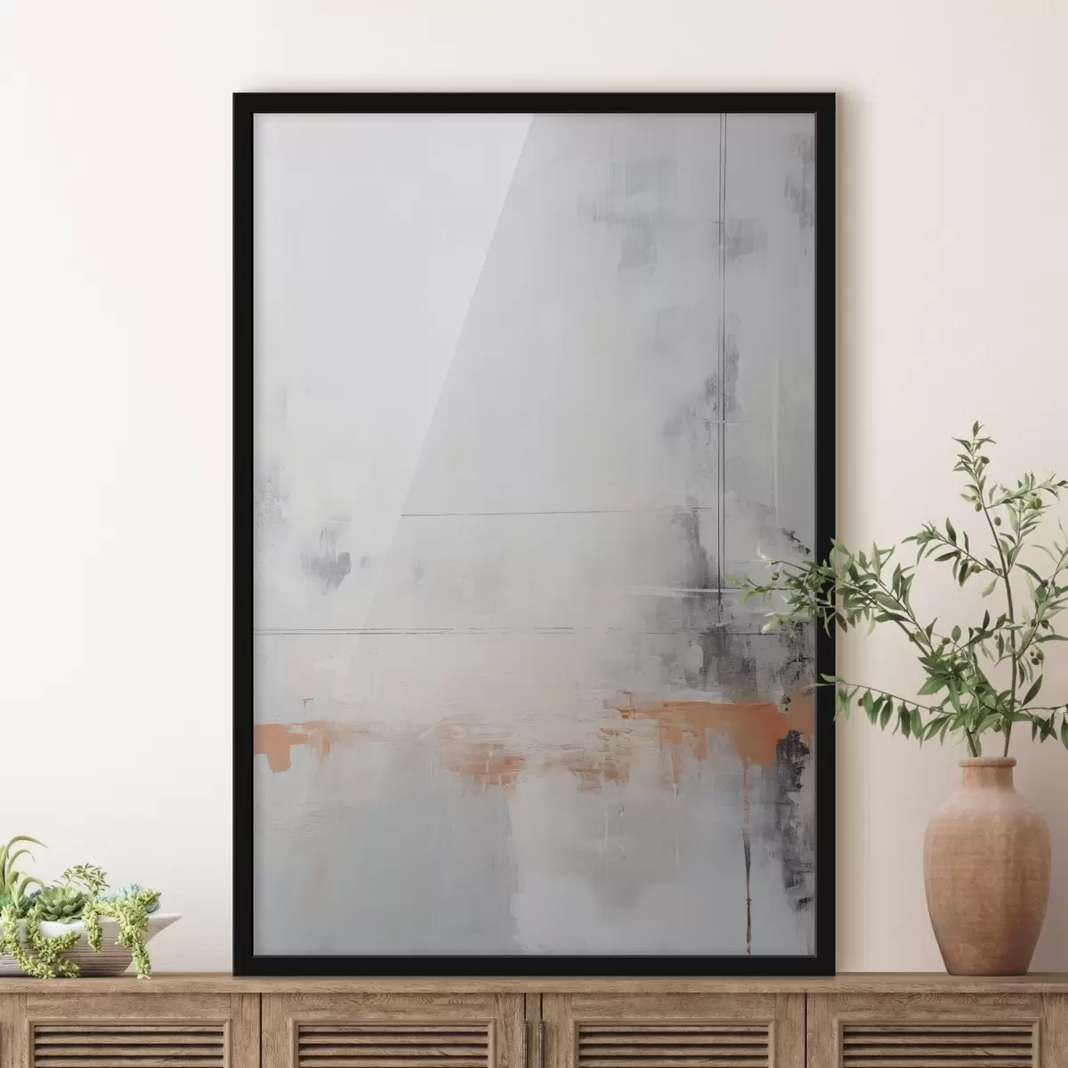 Plakāts Mūsdienīga abstrakcija ar nolietotas tekstūras imitāciju f45451