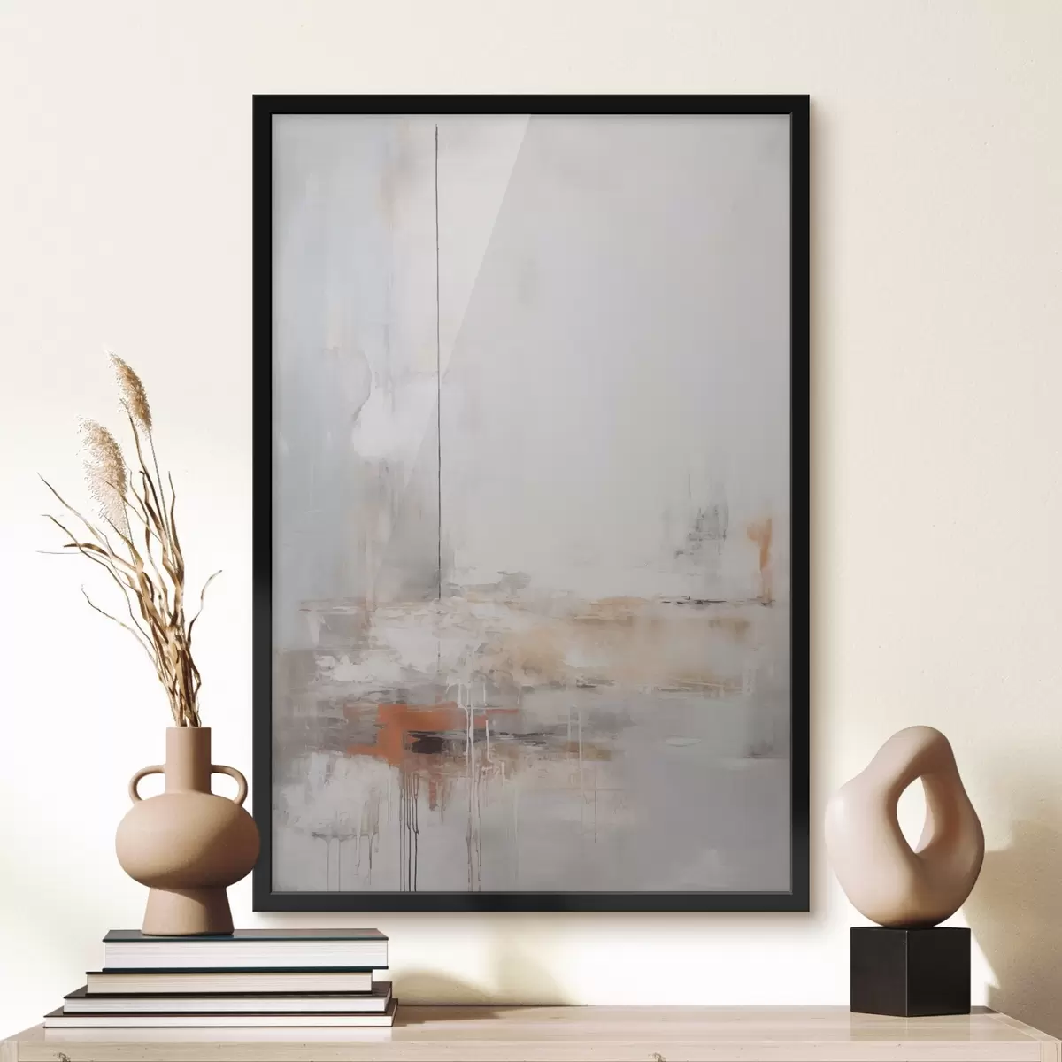 Plakāts Mūsdienīga abstrakcija ar nolietotas tekstūras imitāciju f45452