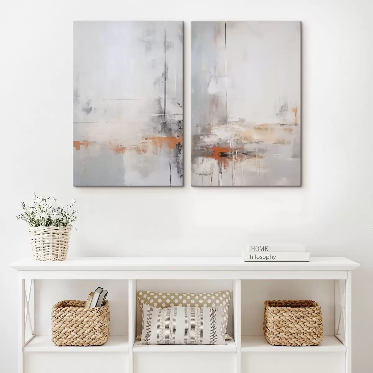 Glezna Mūsdienīga abstrakcija ar nolietotas tekstūras imitāciju m00623