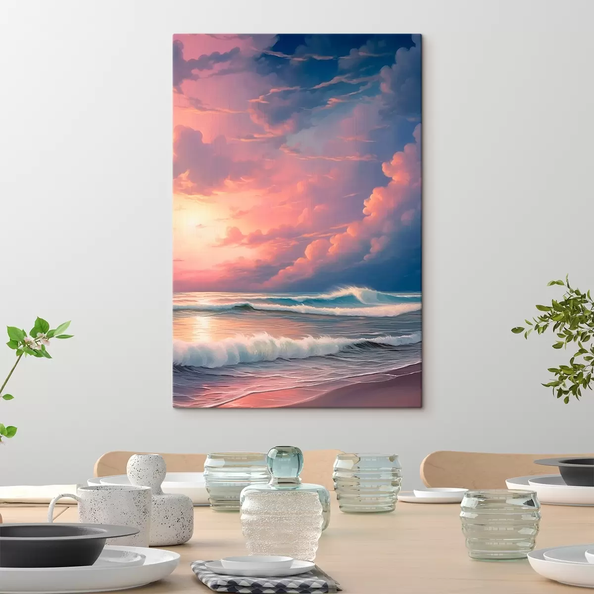 Glezna Saulriets jūrā s45463