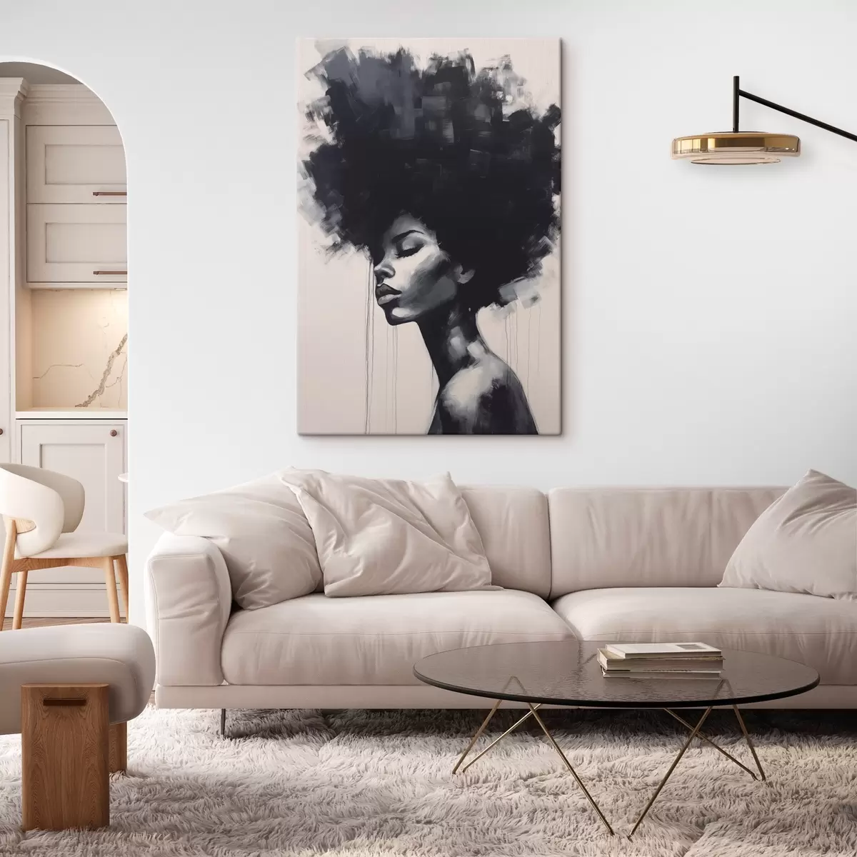 Glezna Abstrakts sievietes portrets s45464