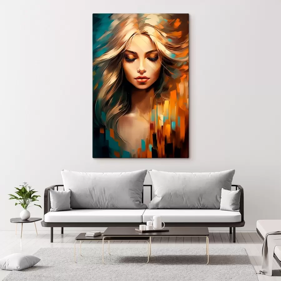 Glezna Abstrakts sievietes portrets s45469
