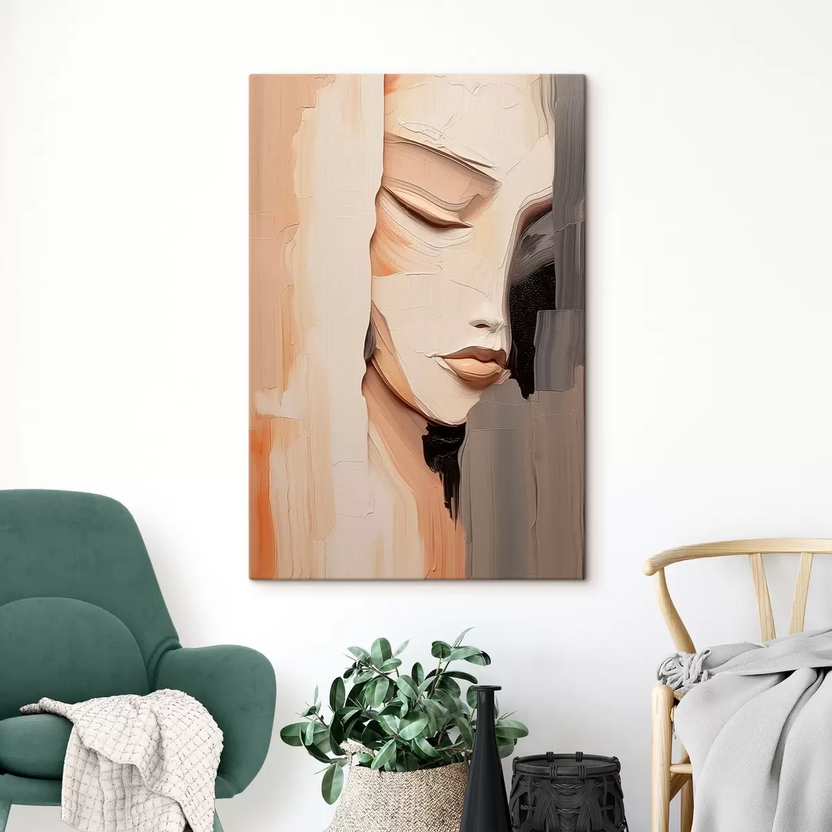 Glezna Abstrakts sievietes portrets s45478