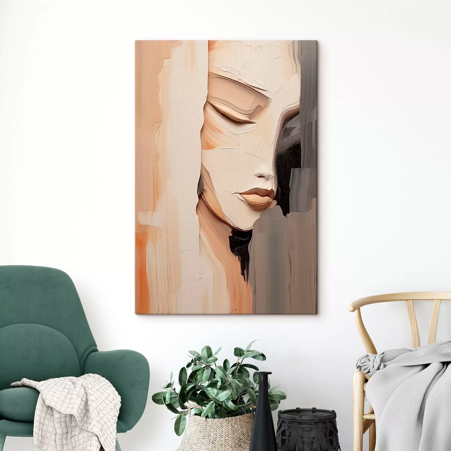 Glezna Abstrakts sievietes portrets s45478