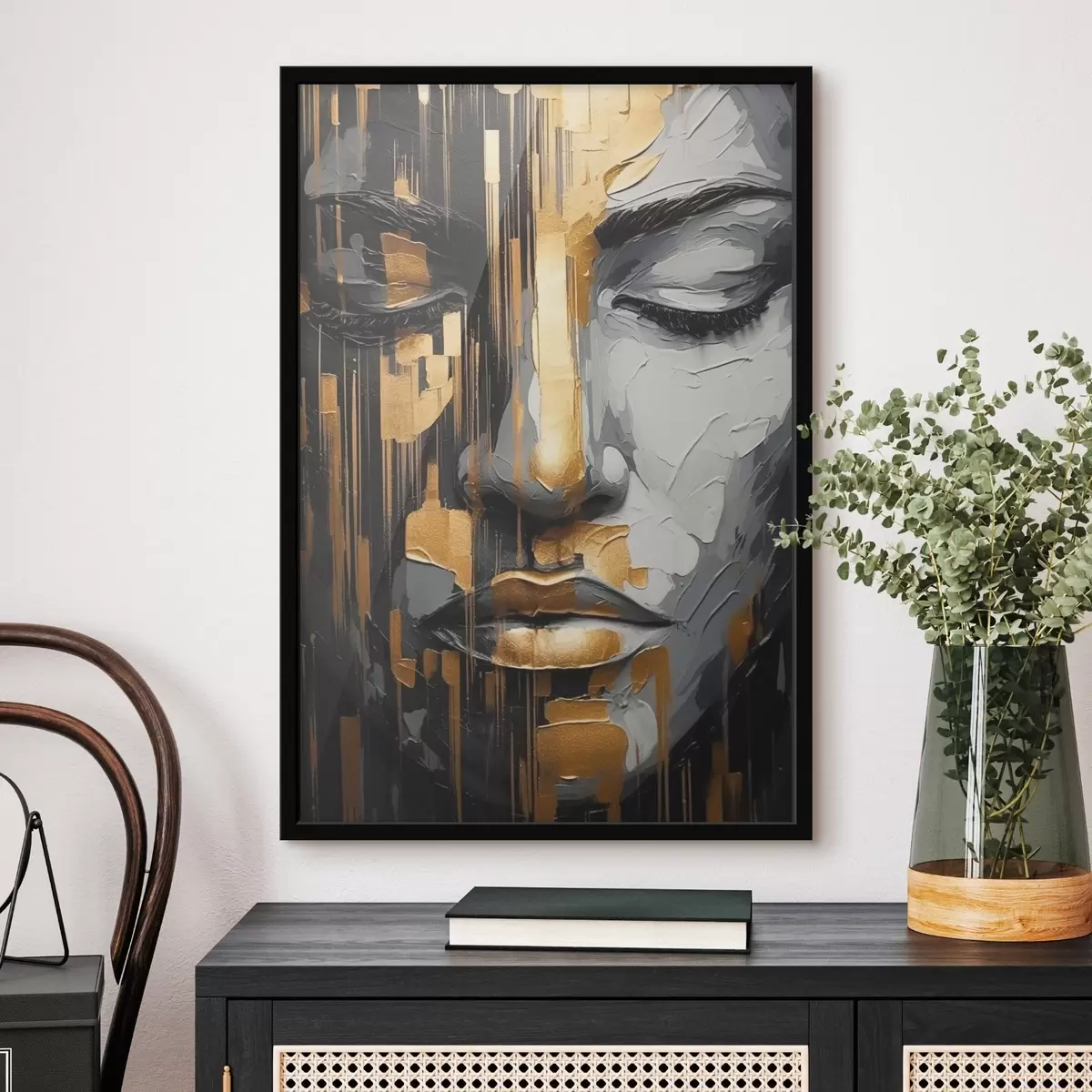 Plakāts Abstrakts sievietes portrets f45475