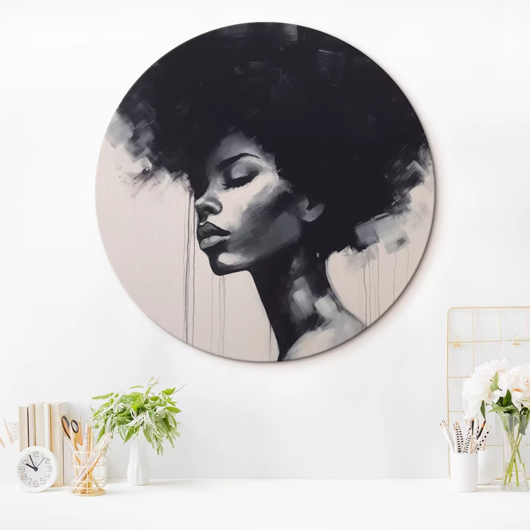 Glezna Abstrakts sievietes portrets r45464