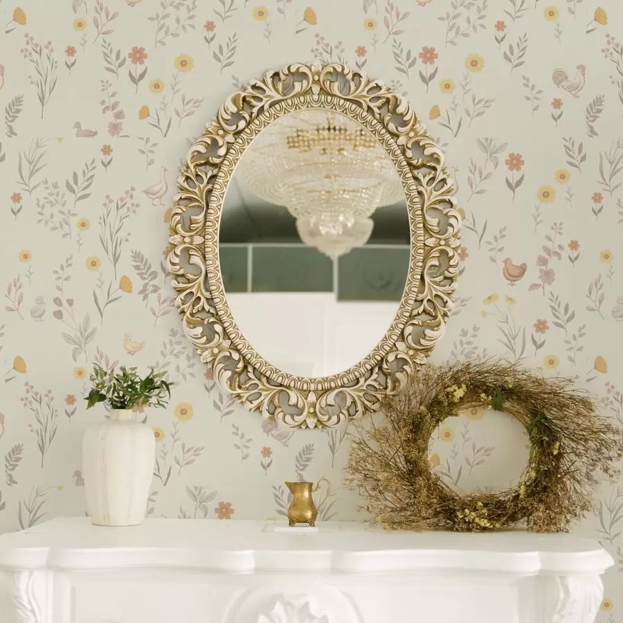 Fototapetes Lauka ziedi un vistas maigos pasteļtoņos a00478